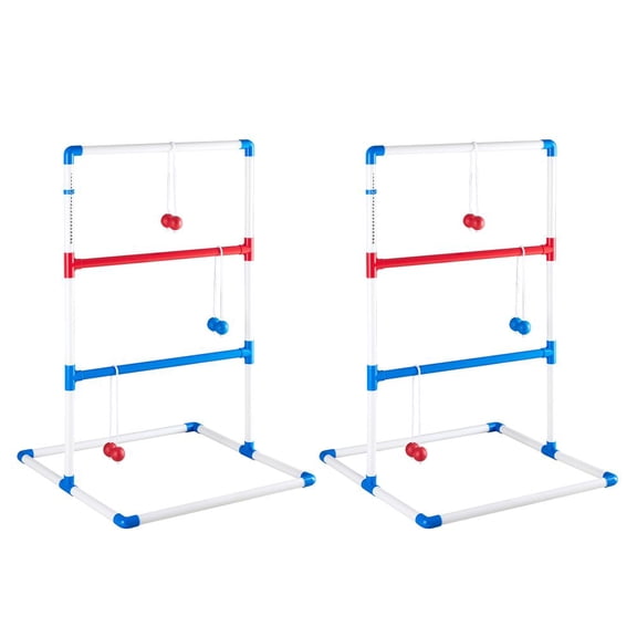 ZHICHUN Ladder Ball Golf Throwing Game Set Complete Outdoor Ladder Toss Game with 6 Balls Dual-Sided Scoreboard