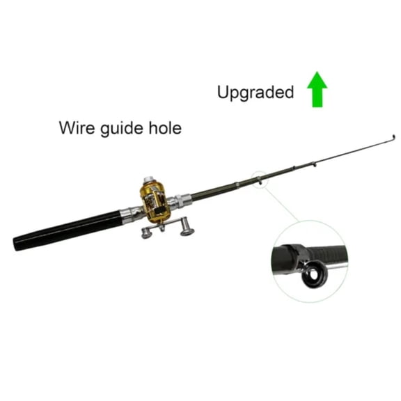 ZHICHUN Mini Portable Pocket Pen Fishing Rod Aluminum Alloy Fishing Pole Reel Combo