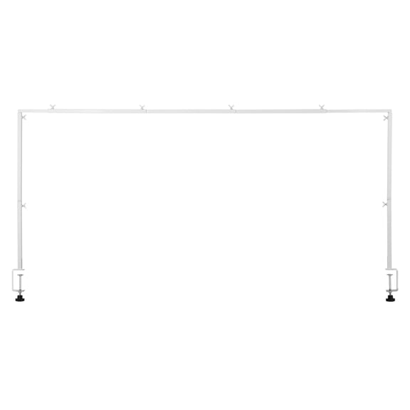 ZHICHUN  Over The Table Rod Stand With Clamps 28 To 98 Inch Adjustable Metal Party Arch Stand 10 To 20 Lbs Load Capacity For 4FT 6FT 8FT Tables