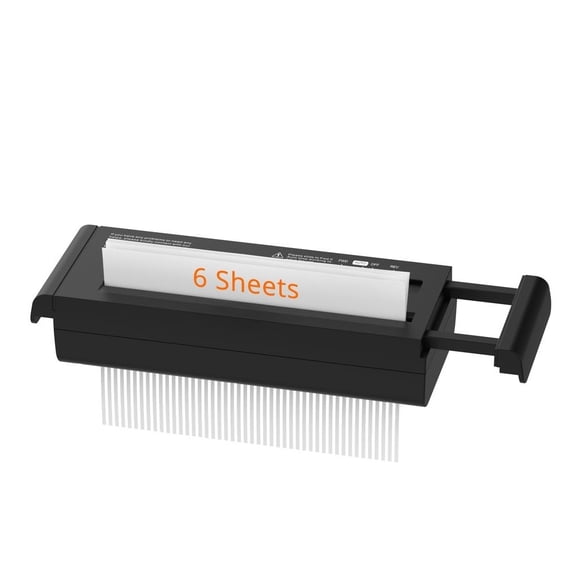 ZHICHUN Small Paper Shredder for Home 6 Sheet Strip Cut Paper Shredder Without Basket Portable Shredder with Extendable Arm and Overheat Protection
