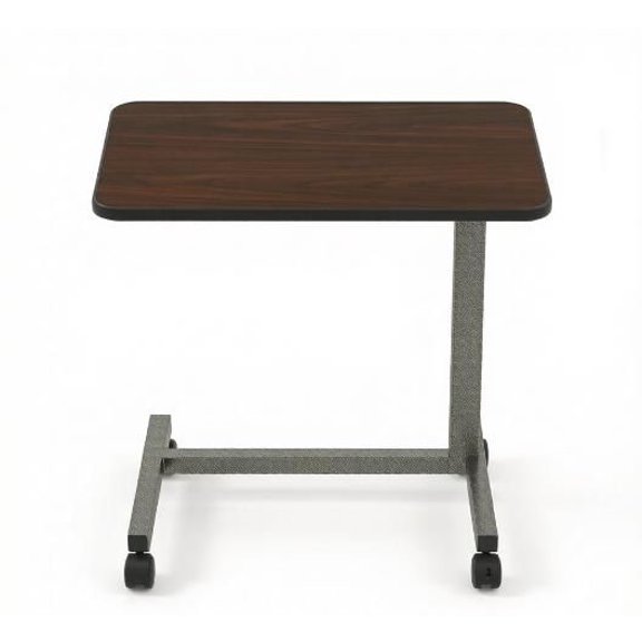 ZHICHUN Sturdy Overbed Table with Lockable Rolling Wheels H Shaped Base Adjustable Height Workstation for Hospital Home Office Use