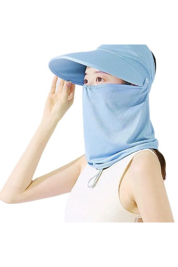Womens UPF50 Plus UV Sun Protection Hat Waterproof Breathable Face Neck Flap Foldable Outdoor Cap