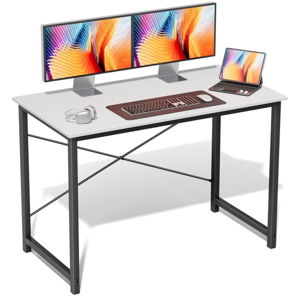 ZHICHUN X-Shaped Reinforced Computer Desk Modern Simple Writing Desk for Home Office Bedroom