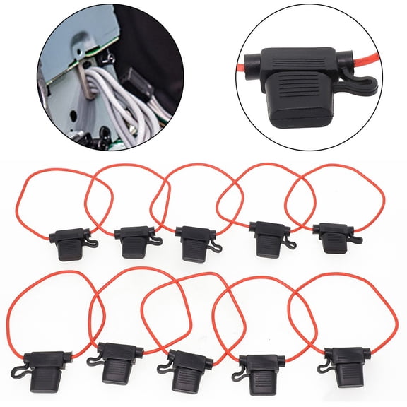 ZHIMAO 10Pcs Car Waterproof Fuse Box Adapter Line Cutoff Switch Socket 12AWG Car Fuse
