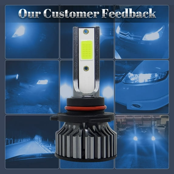 ZHIMAO 1Pair LED Headlight Bulbs H1/H3/H4/H7/H11/9005/9006 9V-36V 36W 8000K Ice Blue Light Waterproof Car Double-sided Lamp Accessories 9005