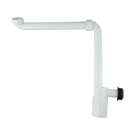 ZHIMAO 1pcs 1/4 Inch Space-Saving Sink Waste Trap For Bathroom Adjustable Washbasin Siphon For Bathroom Pipe Drain Pipe White