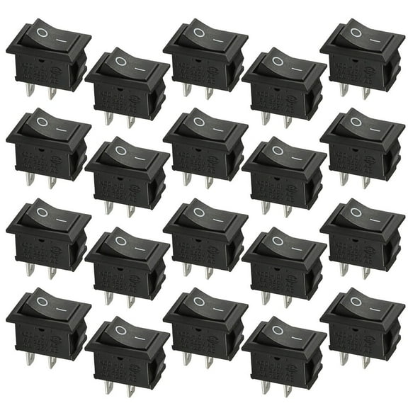 ZHIMAO 20Pcs Toggle Switches On/Off Switch 2 Pin 12V for Car Auto Rocker Switch Boat Black