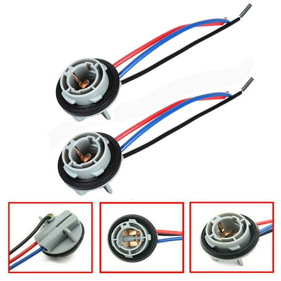 ZHIMAO 2Pcs 1157 LED Stop Brake Turn Light Bulb Socket Harness Wire Pig Tail Plug LED Stop Brake Turn Light Bulb Socket