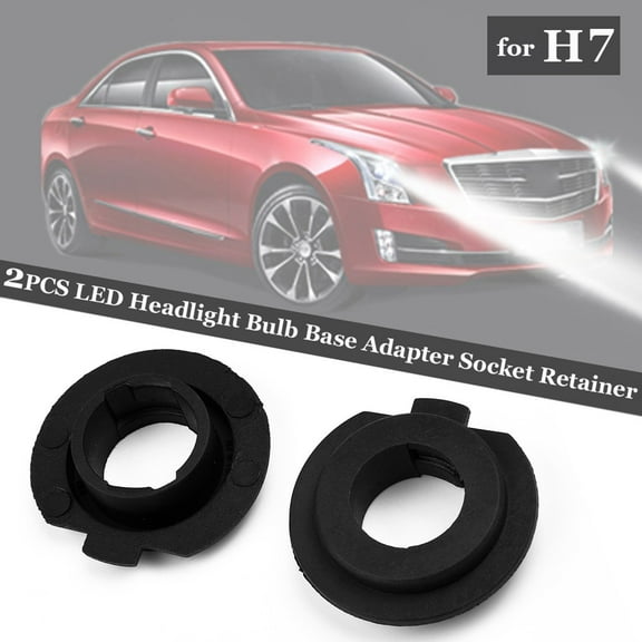 ZHIMAO 2Pcs Pair ABS H7 LED Headlight Bulb Base Adapter Socket Retainer Holder Quality