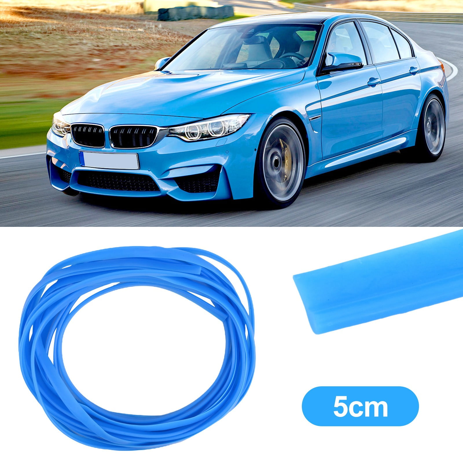 ZHIMAO 5M Car Molding Line Interior Decor Blue Point Edge Gap Door