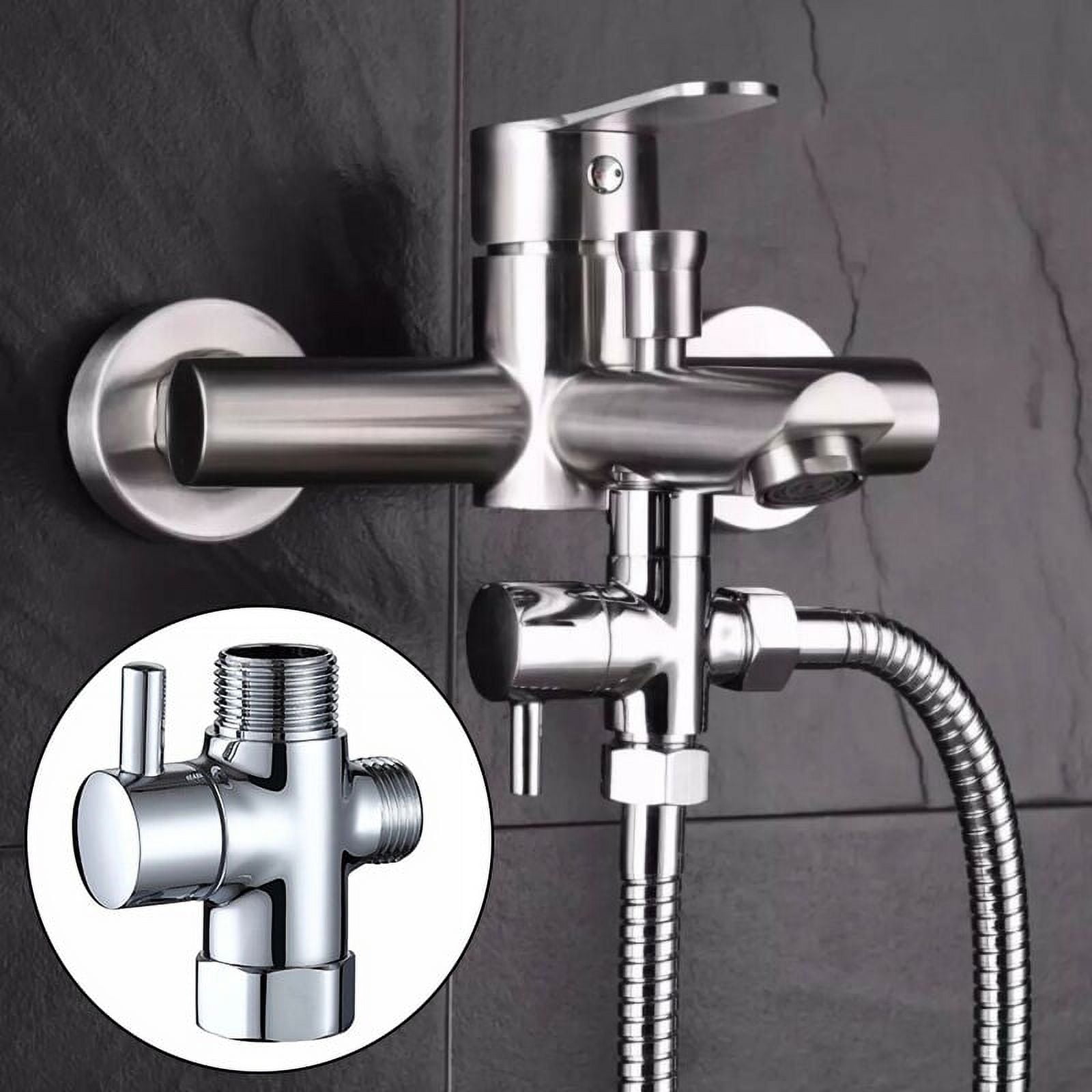 ZHIMAO Accessory Equipment Supply Diverter Valve Replacement Rotating joint Shower Head T-Adapter Chrome Plated Brass