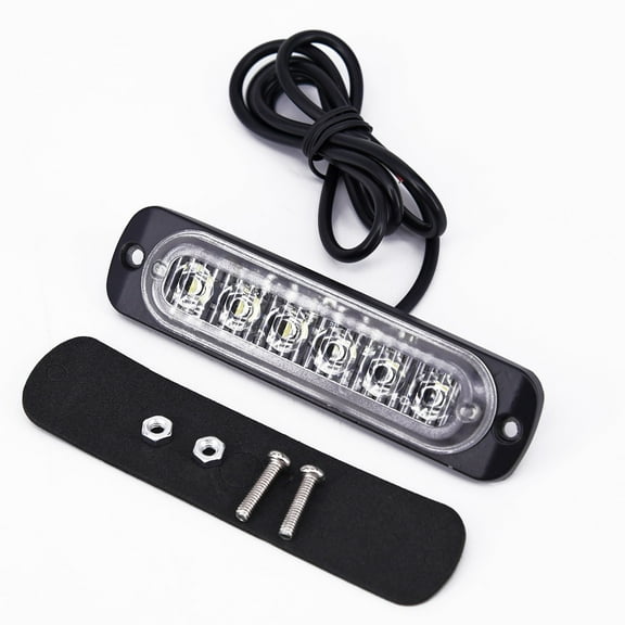 ZHIMAO Car 6LED Headlight DRL Daytime Running Light Fog Lamps Auto Headlamps Flash Lights White Indicator Lamp 112*28mm