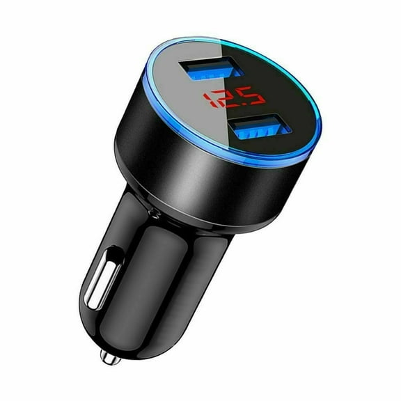 ZHIMAO Car Charger For Phones/tablet Pc/navigator/PDA/PSP/MP3/MP4/GPS Dual Ports USB Car Cigaret Charger Lighter Digital LED Voltmeter