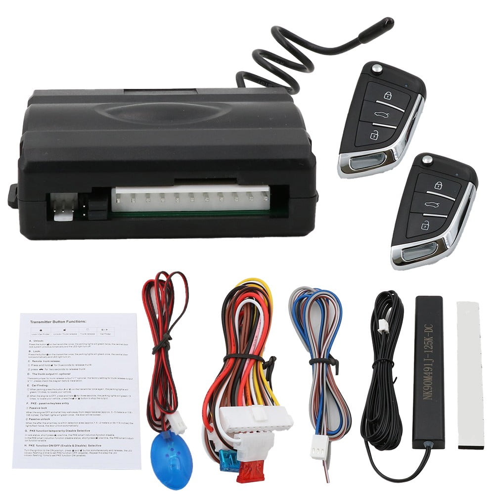 Python Remote Start Alarm System ZHIMAO Car Control PKE Engine Start Alarm System Button Remote Engine ...