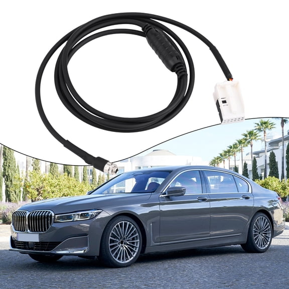 ZHIMAO Car Female Joint AUX Auxiliary Audio Input Kit Adapter Cable For BMW E60 E63 E64 E65 E66 Automobile Audio Adapter Cables