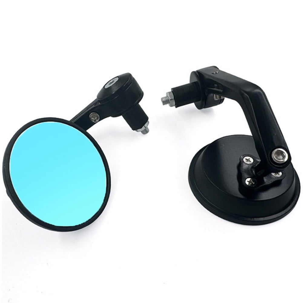 ZHIMAO Fit 7/8 inch Motorcycle Handlebar Side Mirror Black Round 17MM Inner Diameter