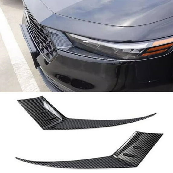 ZHIMAO Front Headlight Eyebrow Cover Trim Vehicle 2Pcs ABS Accessories Car Parts Replacement For Honda For Accord 2023+
