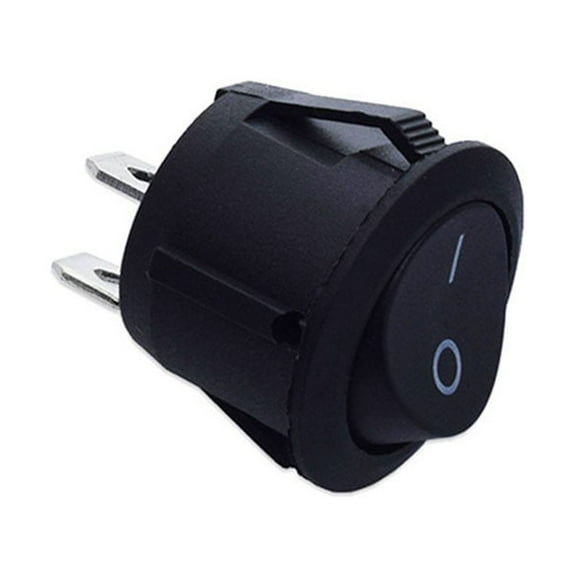 ZHIMAO High Quality Car Accessories Rocker Switches Switches 2PCS Round Rocker Switch SPST Camper 2 Stalls 6A250V 2 Pin Black