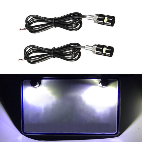 ZHIMAO LED 2x Number Plate Light Screw Bolt Bulbs Universal For Car Motorcycle