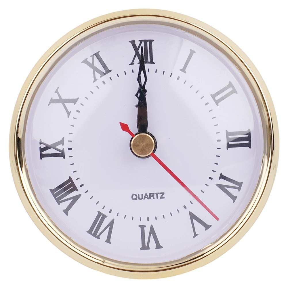 ZHIMAO Quartz Clock Insert Gold or Silvery Colored Trim Roman or Arabic ...