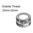 thumbnail image 1 of ZHIMAO Tap Aerator Connector Brass Faucet Adapter Outside Thread Water Saving Joint Adaptor Bathroom Kitchen Hardware Accessories Outside Thread 22mm-22mm, 1 of 5