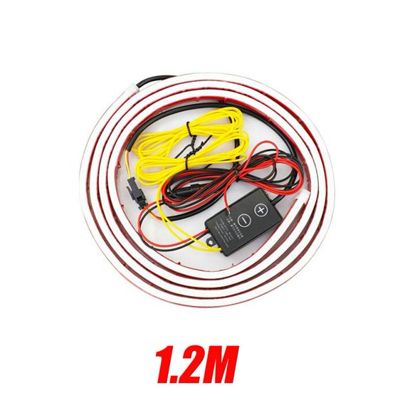 ZHIMAO Universal Car Start Scan Dynamic LED Hood Light Strip Daytime Running Light Turn Signal 12V Silicon+pVC Lamp Decor Strip 1.2m