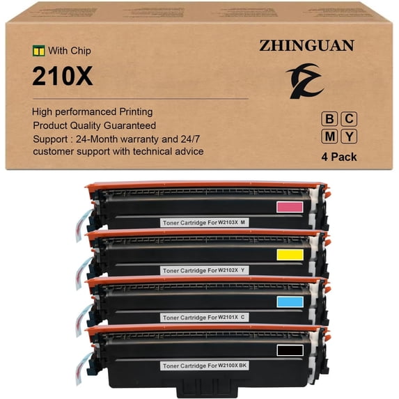 ZHINGUAN 1PK 210X W2101X High Yield Cyan Toner Cartridge Works for Color Pro 4201dn 4201dw MFP 4301dw 4301fdn 4301fdw (with Chip)