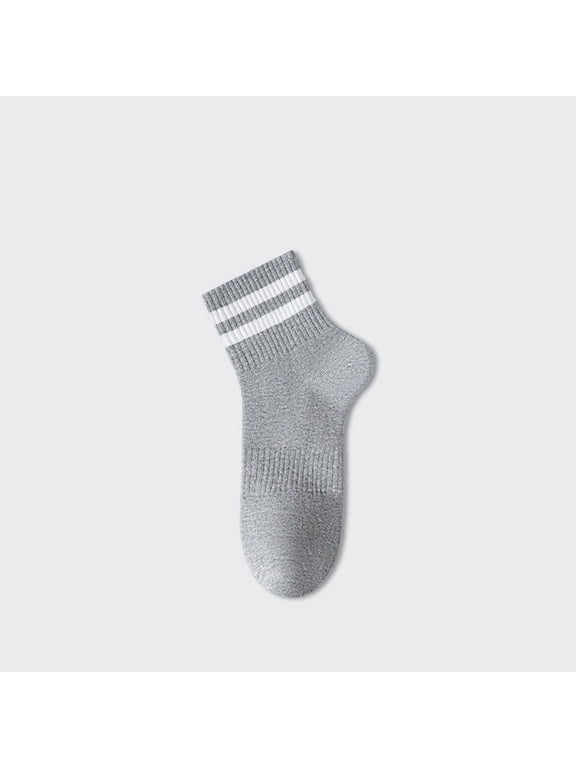 Mini Crew Ankle Socks Cushioned Running Casual Summer Socks for Women Grey