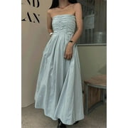 ZHISILAO New Backless Long Dress Women Elegant Sleeveless Strapless Party Dress Summer 2023 Holiday Wear