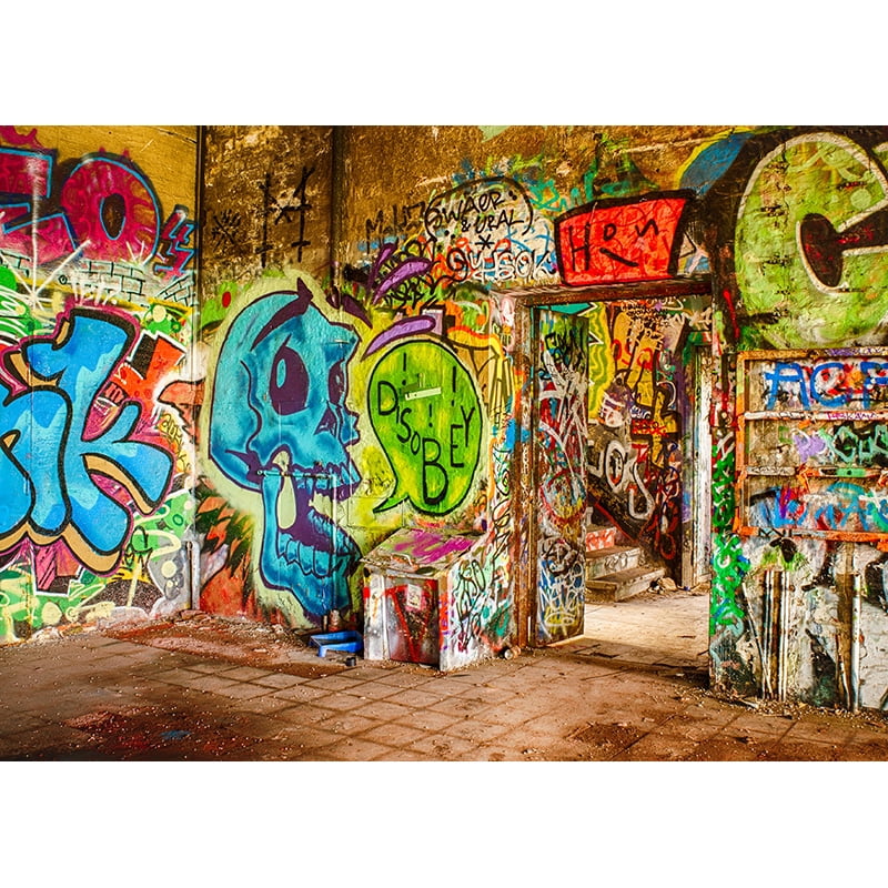 ZHISUXI Graffiti Antique Brick Wall Photography Backdrops Props Cement ...
