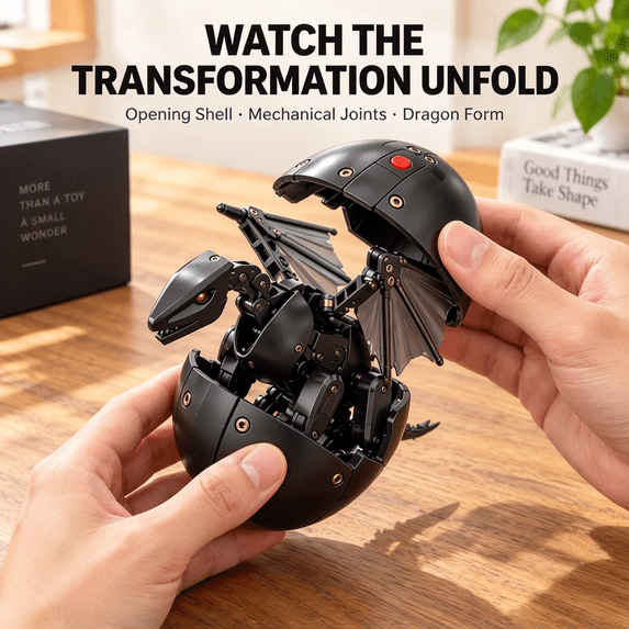 ZHIYA DragonMorph-Egg to Dragon Transforming Mechanical Toy, Futuristic ...
