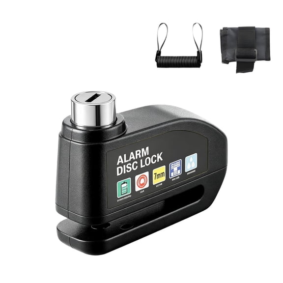 ZHIYA High Security Motorcycle Disc Brake Lock With 110dB Loud Alarm - For Scooters,Dark Gray