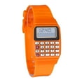 thumbnail image 1 of ZHIYA Silicone Multi Time Electronic Wrist Calculator Watch,Orange, 1 of 2