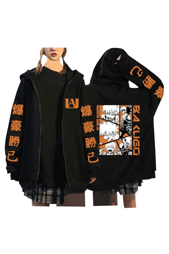 Anime Bakugo Katsuki zipper hoodie Todoroki Shoto cosplay zipper sweatshirt pullover unisex,XS,1