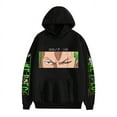 thumbnail image 1 of ZHIYAN Anime Roronoa Zoro Hoodie Casual Clothes Pirate Hunter Long Sleeve Sweatshirt,2XL,Black, 1 of 5