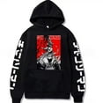 thumbnail image 1 of ZHIYAN Chainsaw Man Inspired Oversized Hoodie - Unisex Anime Graphic Fleece Lined Fall & Winter Streetwear,XS,Black, 1 of 6
