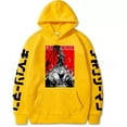 thumbnail image 1 of ZHIYAN Chainsaw Man Inspired Oversized Hoodie - Unisex Anime Graphic Fleece Lined Fall & Winter Streetwear,XS,Yellow, 1 of 6