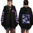 thumbnail image 1 of ZHIYAN Kimetsu no Yaiba Inspired Graphic Hoodie - Unisex Fleece-Lined Oversized Zip-Up Fall & Winter,XS,Black4, 1 of 5