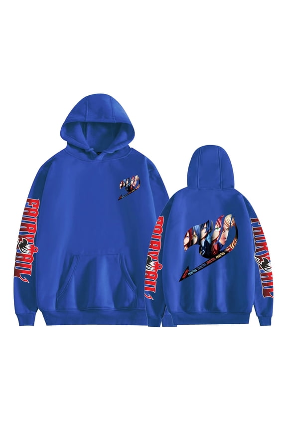 Natsu Fairy Tail New Anime Hoodie - Unisex Couples Outfit Long-Sleeved Sweater,XXXL,Blue1