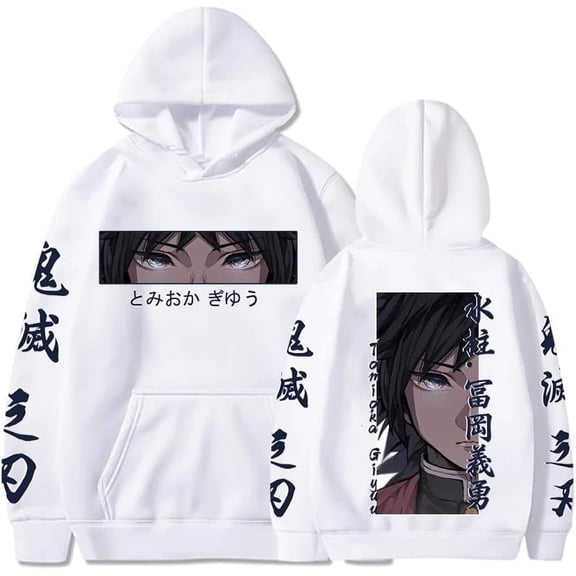 ZHIYAN Tomioka Giyuu Hoodie Street Pocket Sweatshirt Casual XS-3XL Anime Top