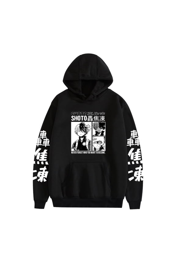 Unisex MHA Bakugou Katsuki Cosplay Hoodies Hero Academia Sweatshirt Pocket Pullover Tops,M,Black