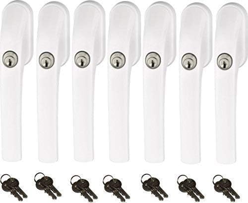 ZHIYU FG300 Lockable Window Handle White Set 7 Piece all Keyed Alike ...