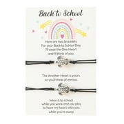 DOLSRINKSYS 2024 2PCS Turtle Bracelet Back To School Gift Bracelet Plus Card Back To School Gifts Bracelet Set For 2 First Day Of School Bracelet Mommy And Me Bracelets For Mother