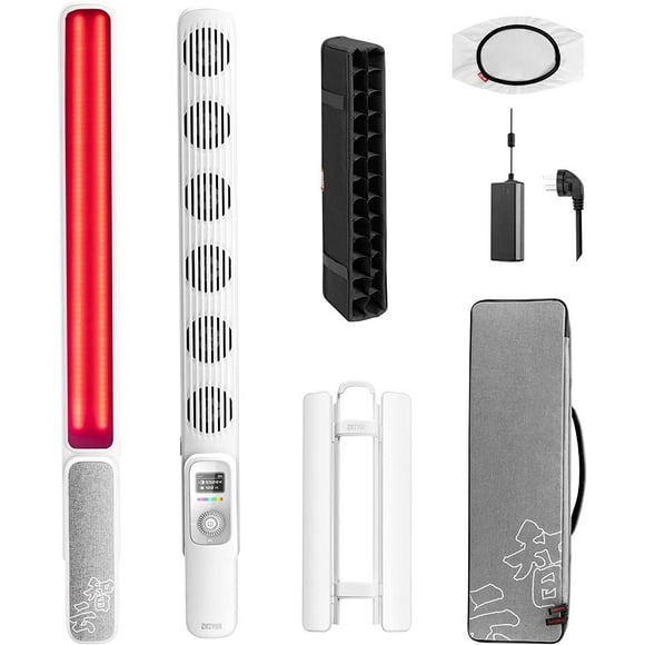 ZHIYUN FIVERAY F100 Combo White, Handheld Light Wand Led Video Stick Light 100W RGB 2700K~6200K Stand for Studio Photography Live Streaming, Interviewing Vlogging