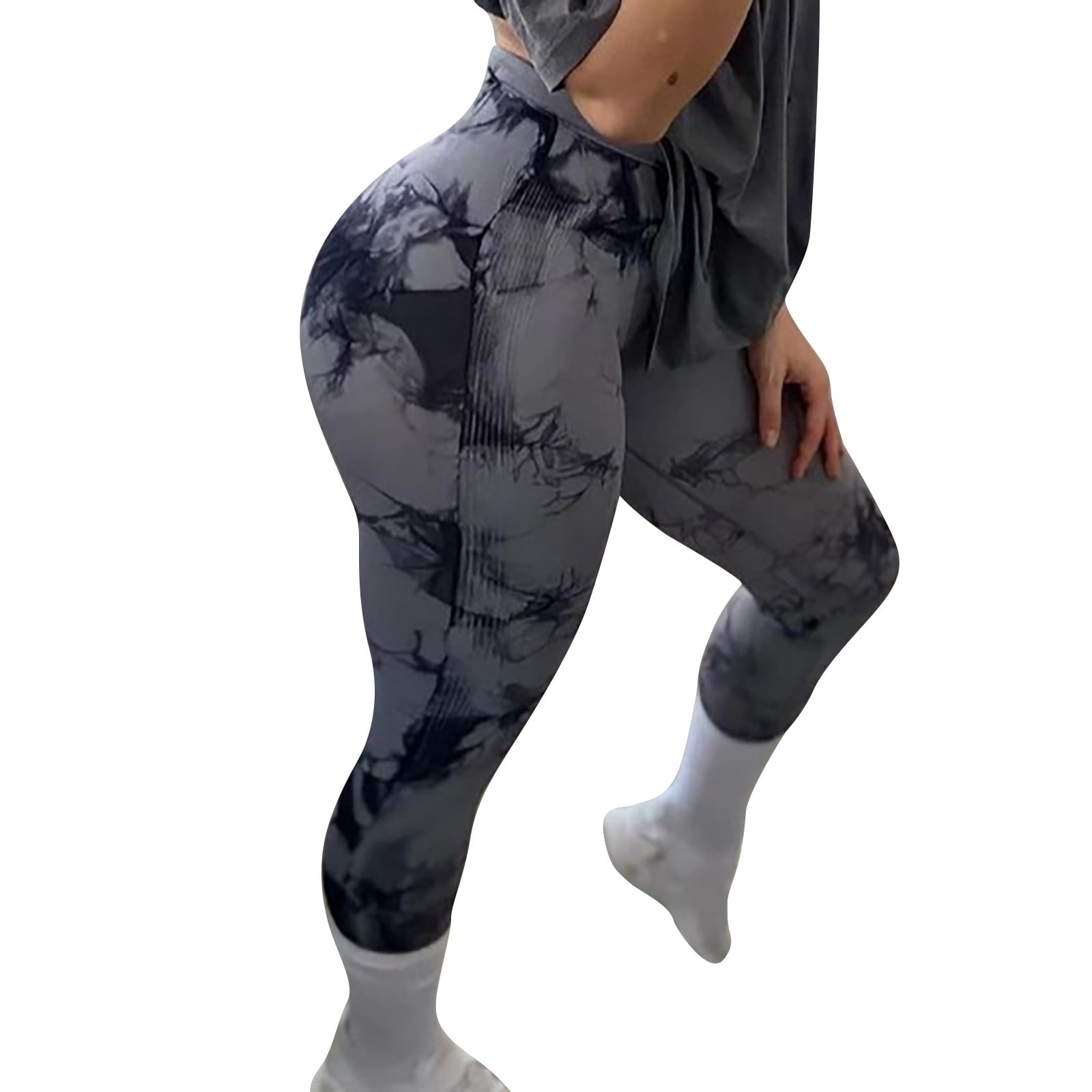 ZHIZAIHU Leggings for Women Tall Yoga Pants for Women Long TieDye Leggings Pants High Waisted