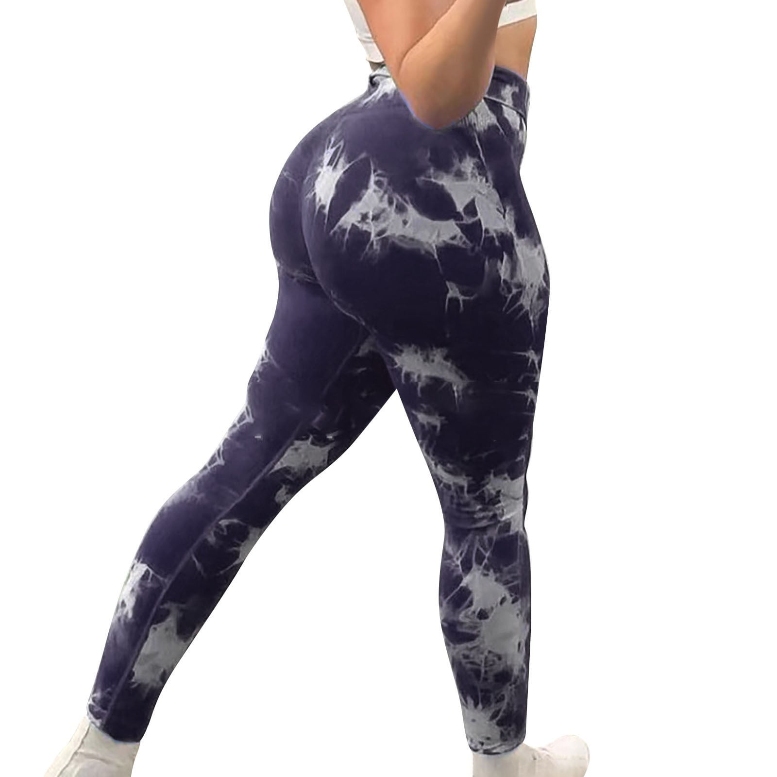 ZHIZAIHU Leggings for Women Tall Yoga Pants for Women Long TieDye Leggings Pants High Waisted