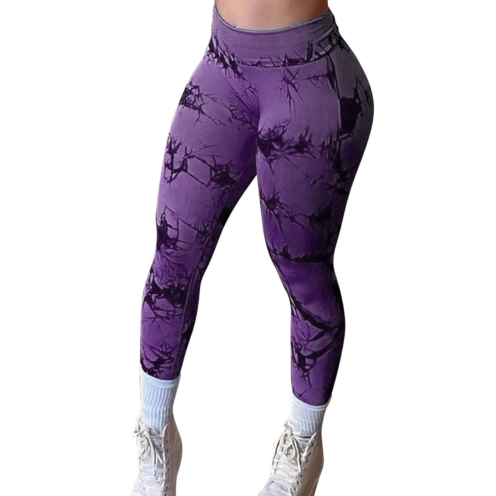 ZHIZAIHU Leggings for Women Tall Yoga Pants for Women Long TieDye Leggings Pants High Waisted
