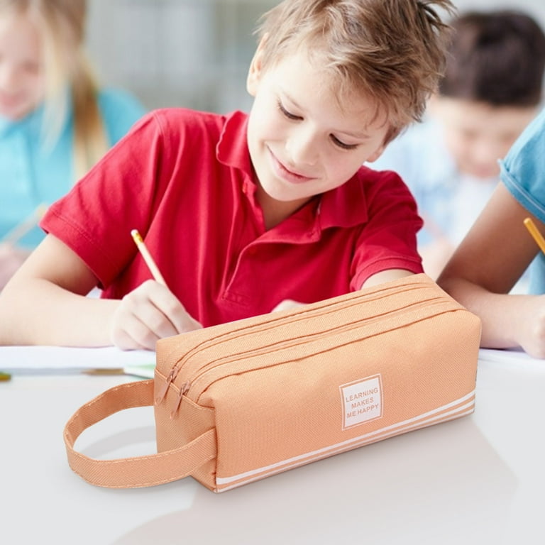 ZHIZAIHU Walmart Plus Member Discounts Pen Bag Bag Cosmetic Pouch Stationery Pencil Case Office Pouch Large Pencil Student Office Stationery Pink