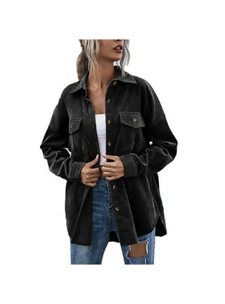 Oversized black cord jacket online