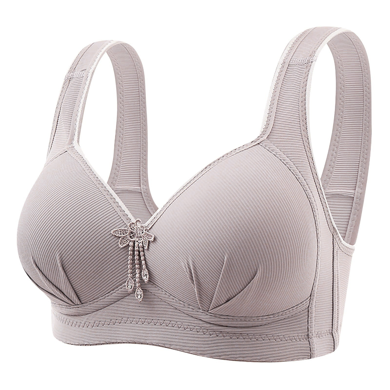ZHIZAIHU Women Plus Size Wireless Adjustable Back Hook Closure Bras